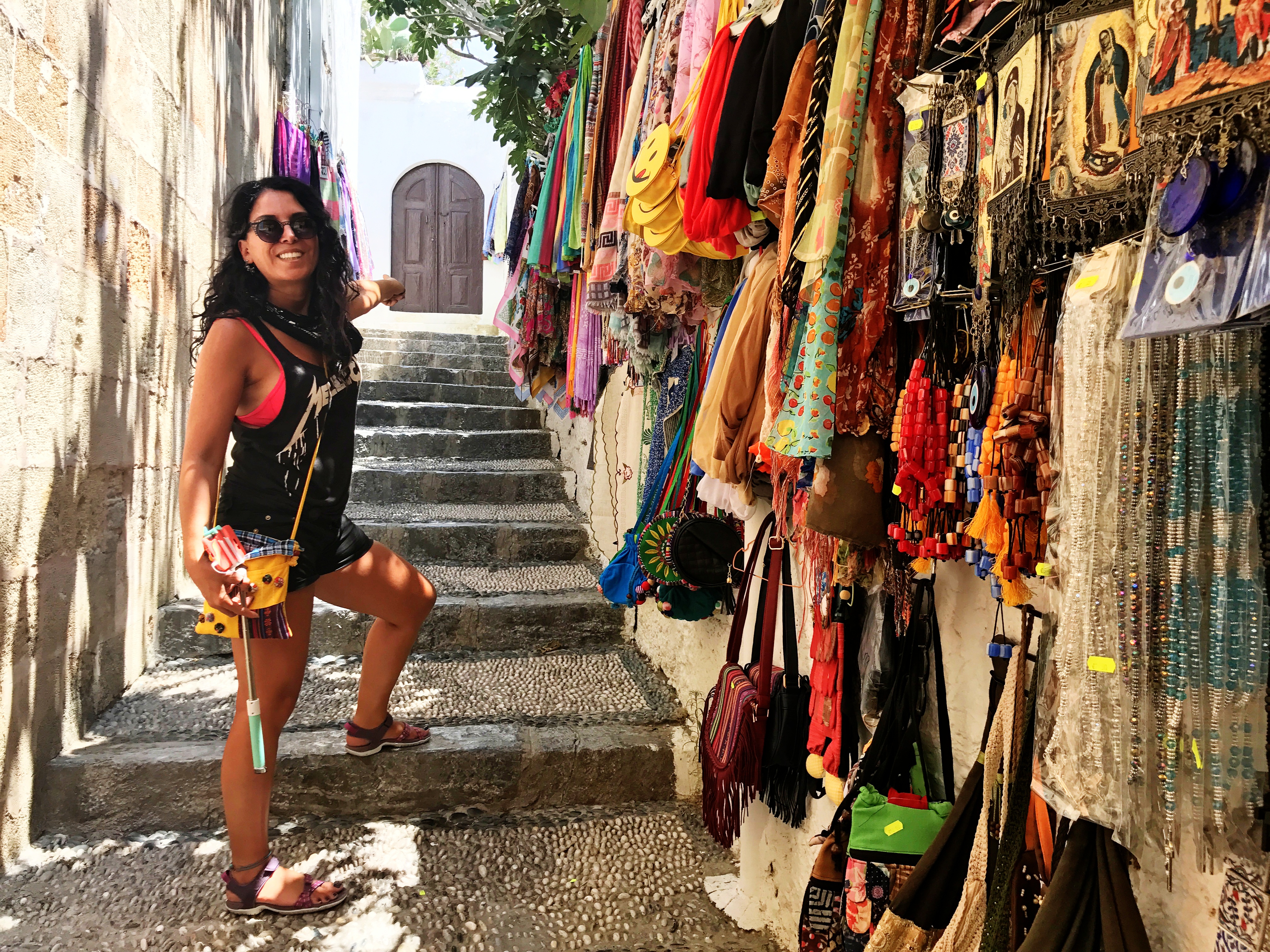 Lindos'a tırmanırken